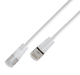 SLIM KAT6A 10 Gigabit Lightpatchkabel rund, U/UTP, transluzente Stecker