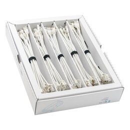 SLIM KAT6A 10 Gigabit Lightpatchkabel, 0,15m, U/FTP, Ø 3,8mm, weiss, 50-Pack