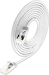 SLIM KAT6A 10 Gigabit Lightpatchkabel, 0,15m, U/FTP, Ø 3,8mm, weiss, 50-Pack