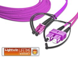 Lightwin High Quality Duplex LWL Patchkabel, MM OM4, LC - SC