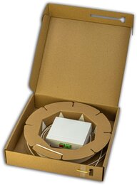 Lightwin FTTH OTO Box, 2x SC/APC Kupplungen, Inhouse-Kabel 4-fasrig, 30 - 100 m, G.657A2