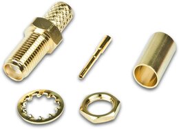 Airwin SMA-Einbaubuchse für H-155 Kabel - GOLD VERSION, H-155