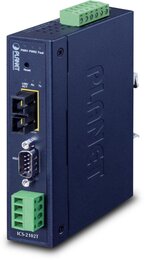 PLANET IP30 Industrial 1-Port RS232/RS422/RS485 Serial Device Server 100FX SC, MM/2km