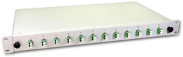 Lightwin LWL Spleissbox, 24 Fasern, 12x DLC/APC Singlemode, 9/125µm OS2 G657.A1 Pigtail
