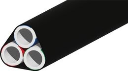 Lightwin Rohrverbund mit 3x 14/10-er Rohren, direkt erdverlegbar, UV beständig, schwarz