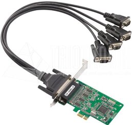 Moxa 4-port RS-232 PCI Express Serial Board, Low Profile