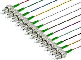 Lightwin Faserpigtail, Singlemode 9/125µm, OS2, FC/APC, 12er Set