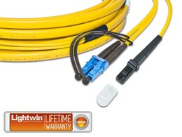 Lightwin High Quality Flat-Duplex LWL Patchkabel, SM, LC - MTRJ