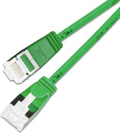 SLIM KAT6A 10 Gigabit Lightpatchkabel rund, U/FTP, Ø 3,8mm, grün 