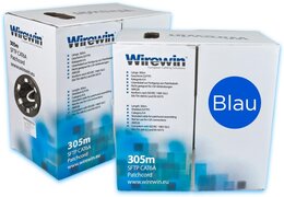 Wirewin KAT6A Patchkabelbox, blau, S/FTP, 305 Meter