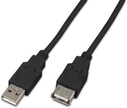 Wirewin USB 2.0 Kabel, A-Stecker/A-Buchse, schwarz
