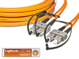 Lightwin High Quality Flat-Duplex LWL Patchkabel, MM OM2, SC - SC