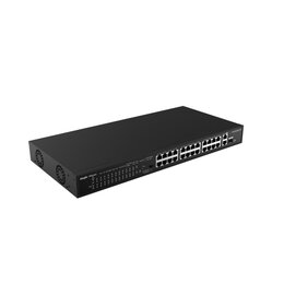 Reyee Reyee 24-Port 10/100Mbps, 2x 1Gbit unmanaged Switch, PoE, 370W