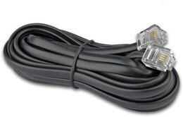  Modularkabel, RJ14 - RJ14, 4-adrig, schwarz