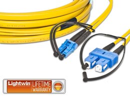 Lightwin High Quality Flat-Duplex LWL Patchkabel, SM, LC - SC