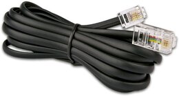  Modularkabel, RJ45 (8/8) - RJ11 (6/4), 4-adrig, schwarz