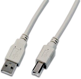 Wirewin USB 2.0 Kabel, A-Stecker/B-Stecker, grau