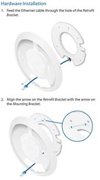 Ubiquiti UniFi Montageadapter für Austausch von UAP-AC-PRO auf UAP-nanoHD, 3er-Pack 
