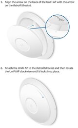 Ubiquiti UniFi Montageadapter für Austausch von UAP-AC-PRO auf UAP-nanoHD, 3er-Pack 