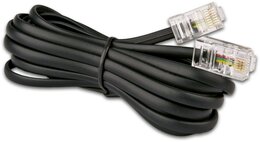  Modularkabel, RJ45 (8/4) - RJ45 (8/4), 4-adrig, schwarz
