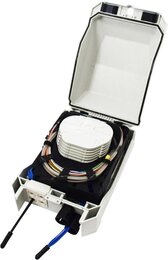 Lightwin FTTx IP55 Wand Patch-/Spleissbox, inkl. Spleisskassetten, 48 Kupplungen