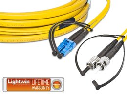 Lightwin High Quality Flat-Duplex LWL Patchkabel, SM, LC - ST