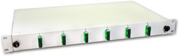 Lightwin LWL Spleissbox, 12 Fasern, 6x DSC/APC Singlemode, 9/125µm OS2 G657.A1 Pigtail