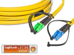 Lightwin High Quality Flat-Duplex LWL Patchkabel, SM, LC/APC - LC