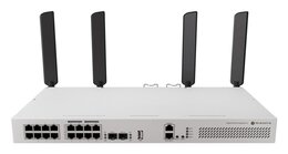 MikroTik Cloud Router Switch, 16+1x 1GB, 8x PoE, 2x SFP+, 2 redundante Netzteile, WiFi