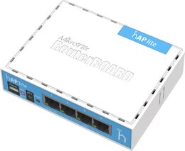 MikroTik hAP Lite Classic mit 650MHz CPU, 32MB RAM, 4xLAN, 802b/g/n