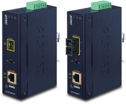 PLANET Industrial Media Converter  1000BASE-X SFP to 10/100/1000BASE-T 802.3at PoE+ 