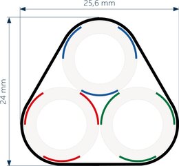 Lightwin Rohrverbund mit 3x 12/8-er Rohren, direkt erdverlegbar, UV beständig, schwarz