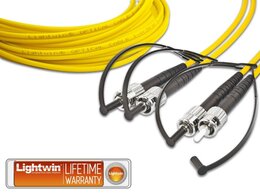 Lightwin High Quality Duplex LWL Patchkabel, SM, ST - ST 