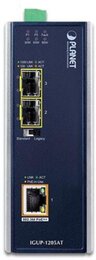 PLANET IP30 Industrial 2Port 100/1000X SFP to 1Port 1Gbit 802.3bt PoE++ Media Converter