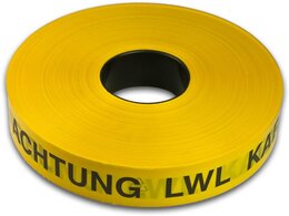 Lightwin Trassen Kabelmarkierungs/Warnband, Gelb, 250m