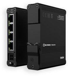 Teltonika IP30 Industrie 4-Port 1Gbit unmanaged Switch, PoE-In, -40°C - +75°C