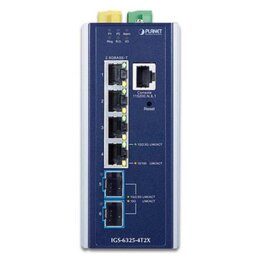 PLANET IP30 Industrial L3 4-Port 2,5 GBit + 2-Port 10G SFP+ Managed Ethernet Switch