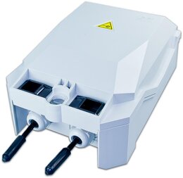 Optotec FTTx IP55 Wandbox kompakt, ohne Spleisskassetten, bis zu 192 Fasern