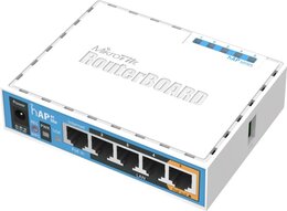 MikroTik hAP ac lite mit 650MHz CPU, 64MB RAM, 5xLAN, 2.4Ghz 802.11b/g/n