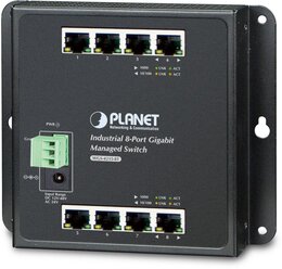 PLANET Industrial 8-Port 1000Gbit Wall-mount Managed Switch -40~70C