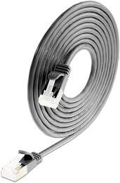 SLIM KAT6A 10 Gigabit Lightpatchkabel rund, U/FTP, Ø 3,8mm, schwarz 