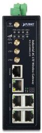 PLANET Industrial 4G LTE Cellular Wireless Gateway with 5-Port 10/100/1000T, GPS 