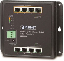 PLANET IP30 8-Port Gigabit Wall-mount Switch with 4-Port