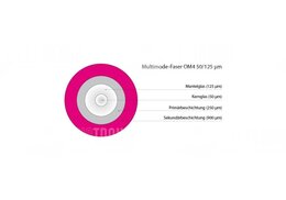 Lightwin Faserpigtail, Multimode 50/125µm, OM4, E2000