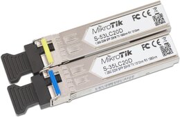 MikroTik Pair of SFP modules, S-35LC20D (1.25G SM 20km T1310nm/R1550n