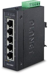 PLANET Industrial 10/100/1000T Gigabit Ethernet Switch, 5-Port unmanaged, IP30, kompakt