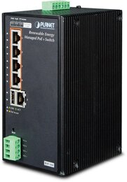 PLANET IP30 Industrial erneuerbare Engergie 4-Port 1Gbit PoE+ managed Switch