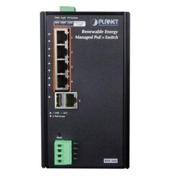 PLANET IP30 Industrial erneuerbare Engergie 4-Port 1Gbit PoE+ managed Switch