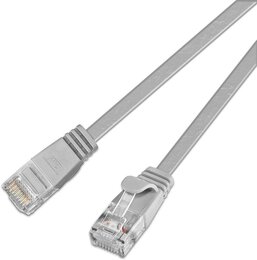 SLIM KAT6 Slimpatchkabel, U/UTP, flach, grau 