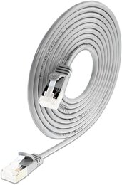 SLIM KAT6A 10 Gigabit Lightpatchkabel rund, U/FTP, Ø 3,8mm, weiss 